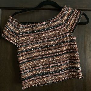 Off shoulder crop top